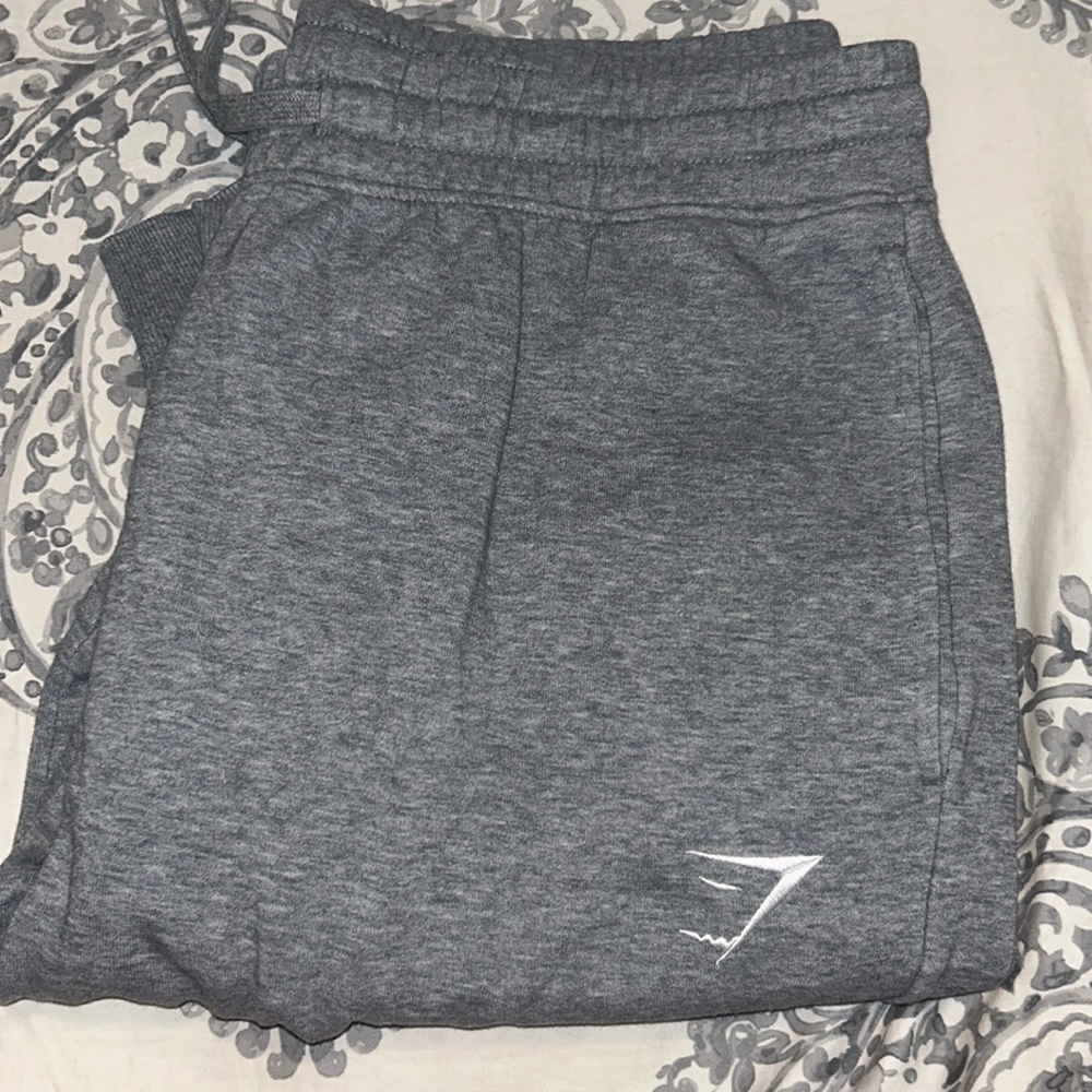 Grey gym shark joggers